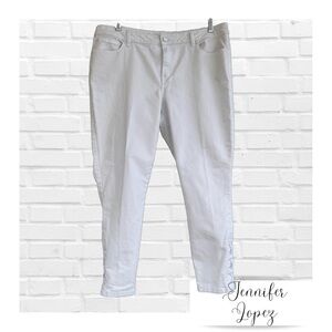 Sexy Jennifer Lopez White Lace Up White Mid-Rise 5 Pocket Jeans Women’s Plus …